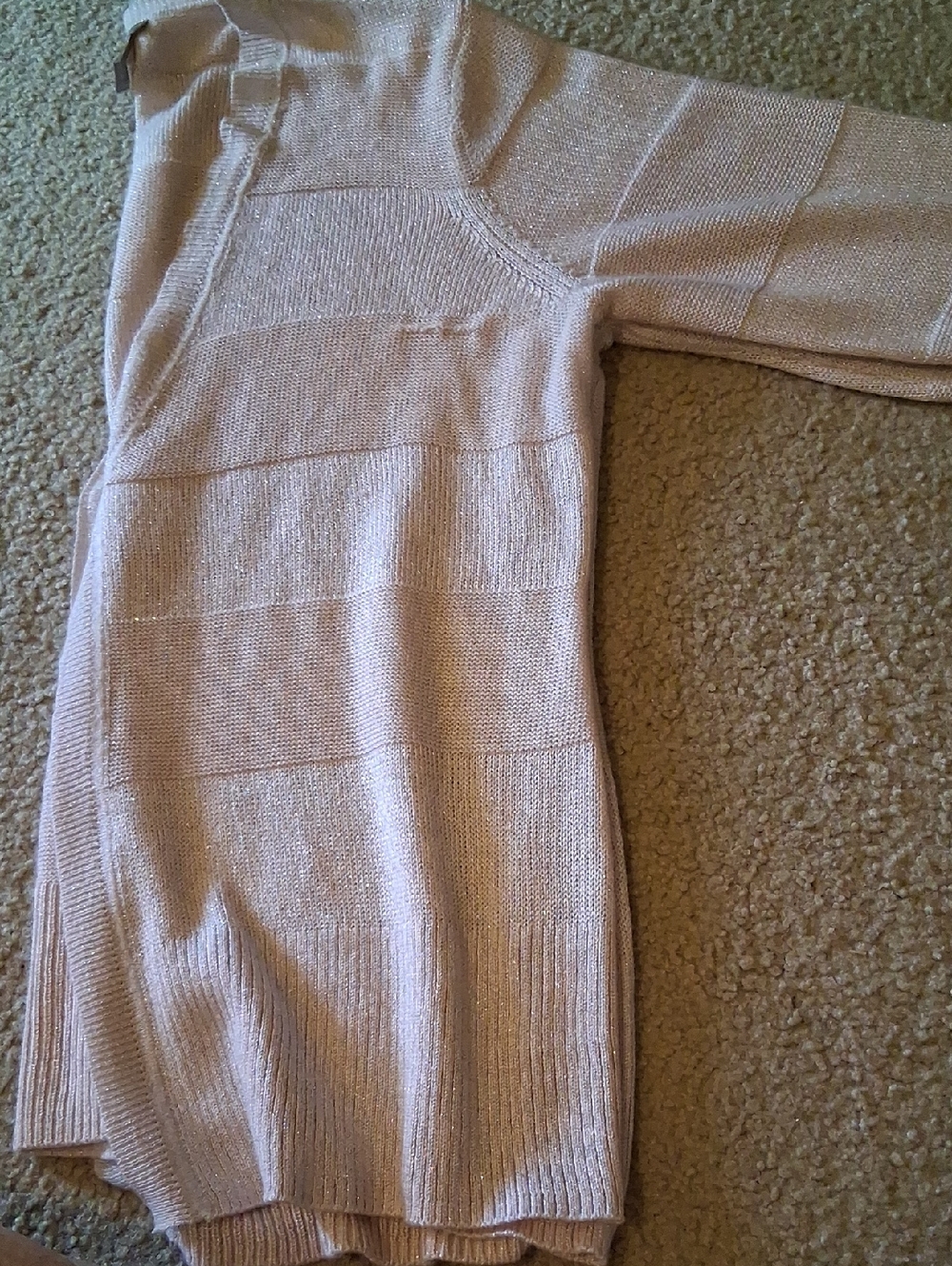 Chico's Light Pink V-Neck Button Cardigan